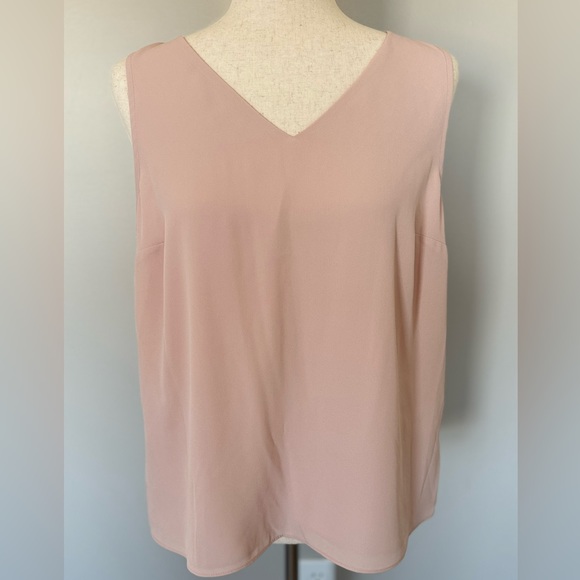 Nine West Tops - NWT | Nine West | Sleeveless Woven V-Neck Shell | Pale Pink | Medium